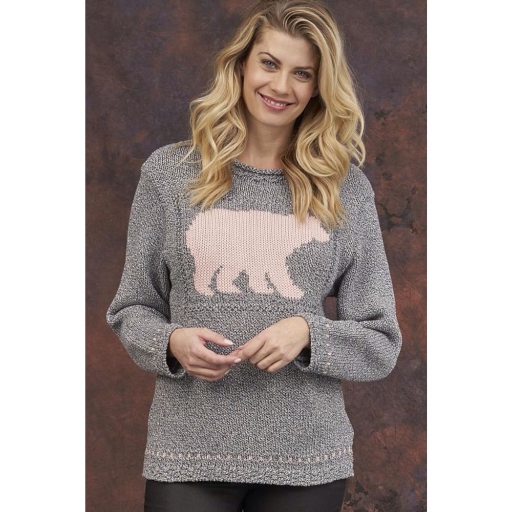 NWT Parkhurst cotton country Laurentian Bear Crew Sweater  size large Canada